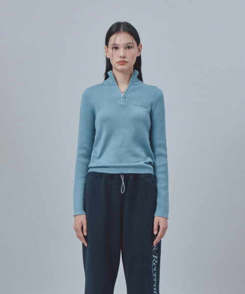Rest&Recreation(レストアンドレクリエーション)の「SLIM FIT HALF ZIP-UP KNIT - LIGHT BLUE(ニット/セーター・レディース・その他・ONE)」の4枚目の写真
