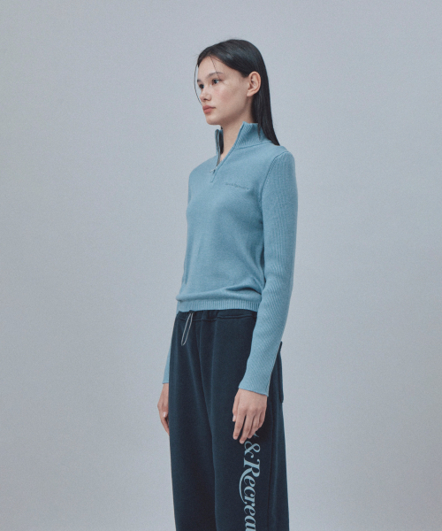Rest&Recreation(レストアンドレクリエーション)の「SLIM FIT HALF ZIP-UP KNIT - LIGHT BLUE(ニット/セーター・レディース・その他・ONE)」の3枚目の写真
