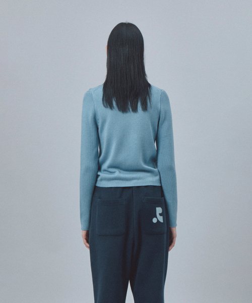 Rest&Recreation(レストアンドレクリエーション)の「SLIM FIT HALF ZIP-UP KNIT - LIGHT BLUE(ニット/セーター・レディース・その他・ONE)」の2枚目の写真