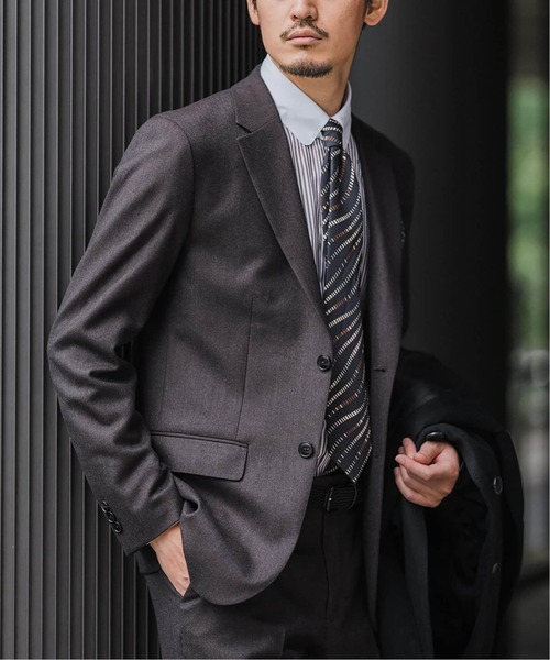 EDIFICE（エディフィス）の「SUPER 120’s ウールサキソニー 2ボタン ジャケット【セットアップ着用可能】（その他アウター・メンズ・チャコールグレー/グレー/ブラック/チョコ/ネイビー/ベージュ系その他/ブラウン・SMALL/MEDIUM/LARGE/X-LARGE）」の5枚目の写真