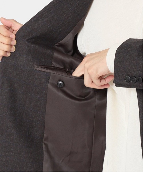 EDIFICE（エディフィス）の「SUPER 120’s ウールサキソニー 2ボタン ジャケット【セットアップ着用可能】（その他アウター・メンズ・チャコールグレー/グレー/ブラック/チョコ/ネイビー/ベージュ系その他/ブラウン・SMALL/MEDIUM/LARGE/X-LARGE）」の15枚目の写真