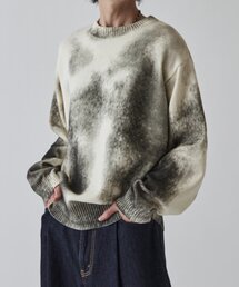 Lui's | スプレープリントクルーネックニット(ニット/セーター)