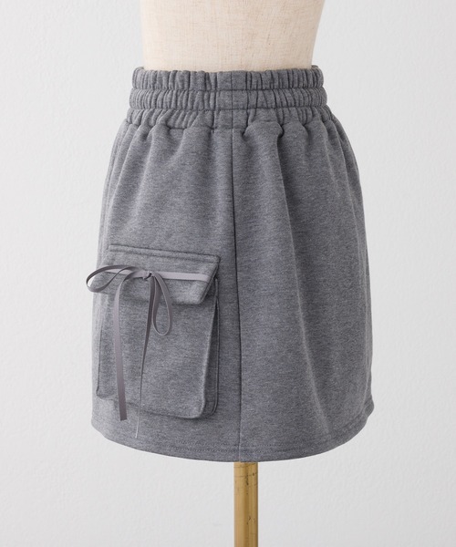 one after another NICE CLAUP（ワンアフターアナザーナイスクラップ）の「セットアップ対応可/リボンカットミニスカート（スカート・レディース・サックスブルー/チャコールグレー/アイボリー系/ピンク系・FREE）」の20枚目の写真