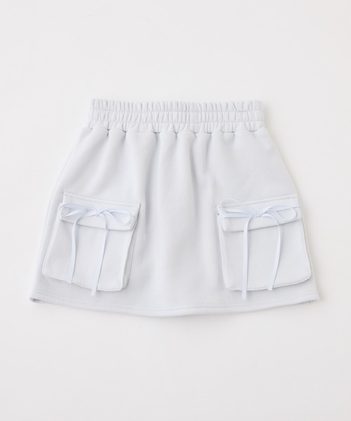 one after another NICE CLAUP（ワンアフターアナザーナイスクラップ）の「セットアップ対応可/リボンカットミニスカート（スカート・レディース・サックスブルー/チャコールグレー/アイボリー系/ピンク系・FREE）」の17枚目の写真