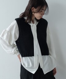 GALLEST | ロービングVネックニットベスト(ニット/セーター)