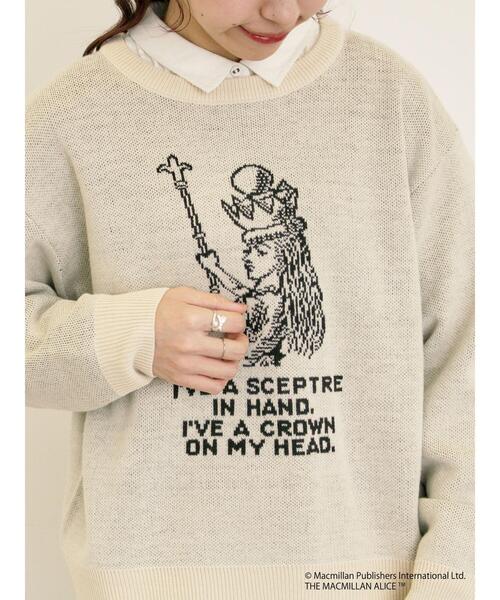 Samansa Mos2（サマンサ モスモス）の「【Alice×Samansa Mos2】ジャカードニット（ニット/セーター・レディース・サックスブルー/キナリ/ネイビー・F）」の6枚目の写真