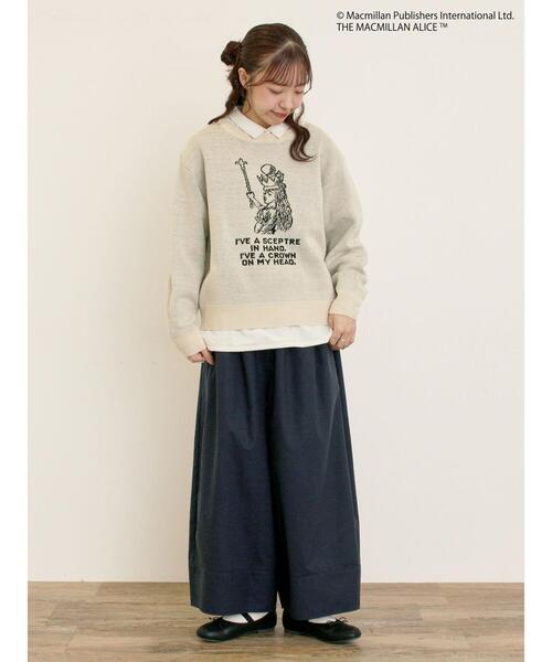 Samansa Mos2（サマンサ モスモス）の「【Alice×Samansa Mos2】ジャカードニット（ニット/セーター・レディース・サックスブルー/キナリ/ネイビー・F）」の11枚目の写真