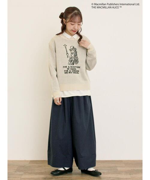 Samansa Mos2（サマンサ モスモス）の「【Alice×Samansa Mos2】ジャカードニット（ニット/セーター・レディース・サックスブルー/キナリ/ネイビー・F）」の13枚目の写真