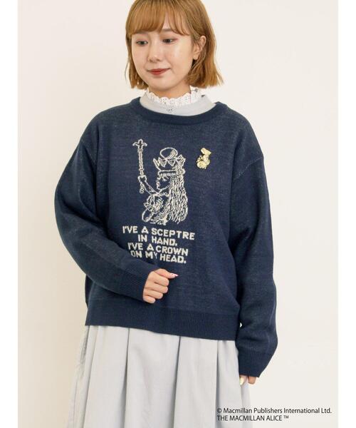 Samansa Mos2（サマンサ モスモス）の「【Alice×Samansa Mos2】ジャカードニット（ニット/セーター・レディース・サックスブルー/キナリ/ネイビー・F）」の14枚目の写真