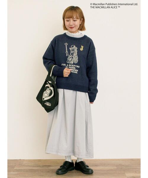 Samansa Mos2（サマンサ モスモス）の「【Alice×Samansa Mos2】ジャカードニット（ニット/セーター・レディース・サックスブルー/キナリ/ネイビー・F）」の16枚目の写真