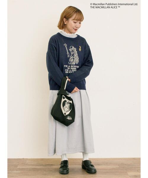 Samansa Mos2（サマンサ モスモス）の「【Alice×Samansa Mos2】ジャカードニット（ニット/セーター・レディース・サックスブルー/キナリ/ネイビー・F）」の17枚目の写真