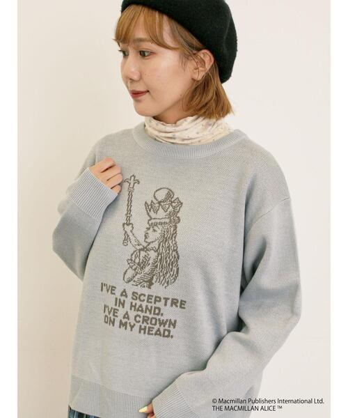 Samansa Mos2（サマンサ モスモス）の「【Alice×Samansa Mos2】ジャカードニット（ニット/セーター・レディース・サックスブルー/キナリ/ネイビー・F）」の20枚目の写真