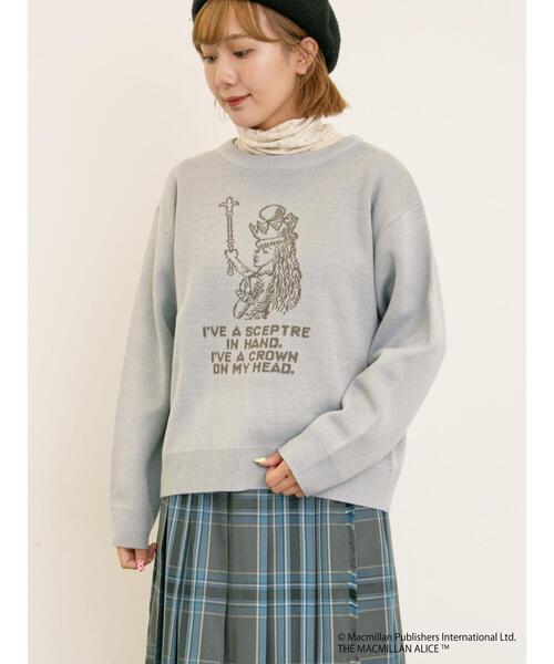 Samansa Mos2（サマンサ モスモス）の「【Alice×Samansa Mos2】ジャカードニット（ニット/セーター・レディース・サックスブルー/キナリ/ネイビー・F）」の21枚目の写真