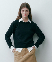 SALT AND CHOCOLATE（ソルトアンドチョコレート）の「Cashmere Wool Round Knit Black 4W2246301（ニット/セーター）」
