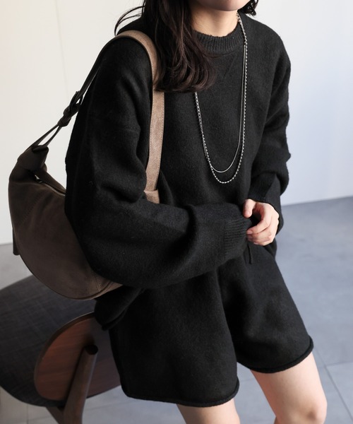 ap retro(アプレトロ)の「【セットアップ】ニットプルオーバー+ニットショートパンツ(セットアップ・レディース・ブラック/ベージュ/グレー・FREE)」の13枚目の写真