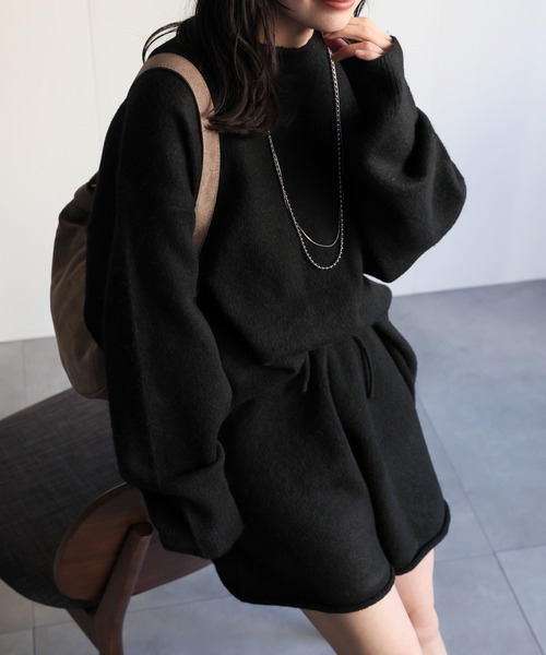 ap retro(アプレトロ)の「【セットアップ】ニットプルオーバー+ニットショートパンツ(セットアップ・レディース・ブラック/ベージュ/グレー・FREE)」の17枚目の写真