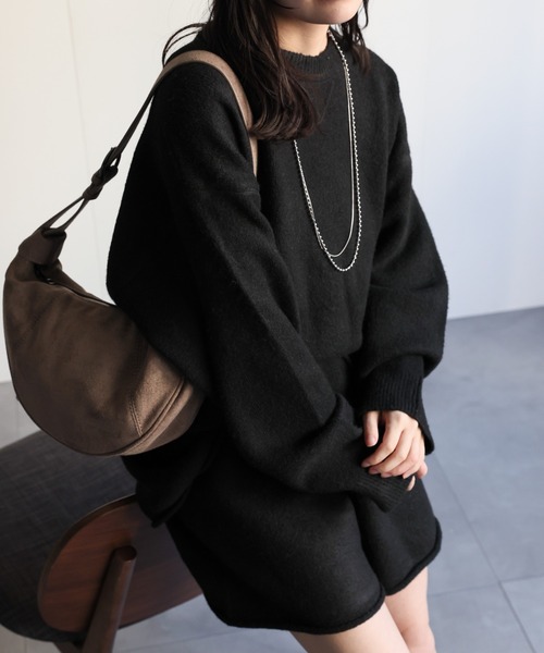 ap retro(アプレトロ)の「【セットアップ】ニットプルオーバー+ニットショートパンツ(セットアップ・レディース・ブラック/ベージュ/グレー・FREE)」の18枚目の写真