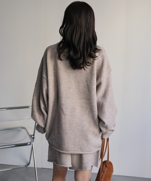 ap retro(アプレトロ)の「【セットアップ】ニットプルオーバー+ニットショートパンツ(セットアップ・レディース・ブラック/ベージュ/グレー・FREE)」の4枚目の写真