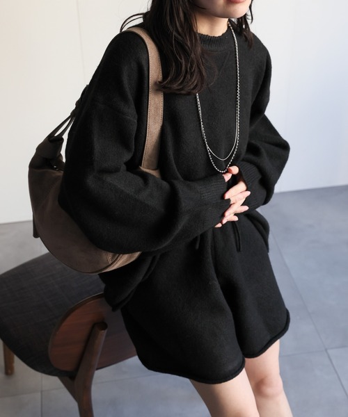 ap retro(アプレトロ)の「【セットアップ】ニットプルオーバー+ニットショートパンツ(セットアップ・レディース・ブラック/ベージュ/グレー・FREE)」の15枚目の写真