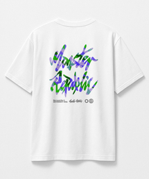 ヴィンテージサークルロゴミックスブルーTシャツホワイト_8106