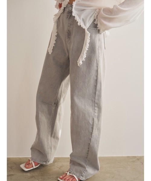 AIC.(エーアイシー)の「カーブダーツレッグカラーデニムパンツ(デニムパンツ・レディース・イエロー/グレー/ピンク・FREE)」の10枚目の写真