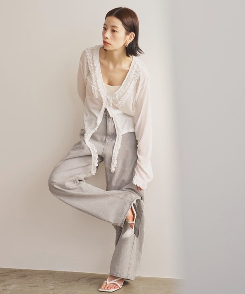 AIC.(エーアイシー)の「カーブダーツレッグカラーデニムパンツ(デニムパンツ・レディース・イエロー/グレー/ピンク・FREE)」の13枚目の写真