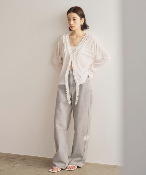 AIC.(エーアイシー)の「カーブダーツレッグカラーデニムパンツ(デニムパンツ・レディース・イエロー/グレー/ピンク・FREE)」の12枚目の写真