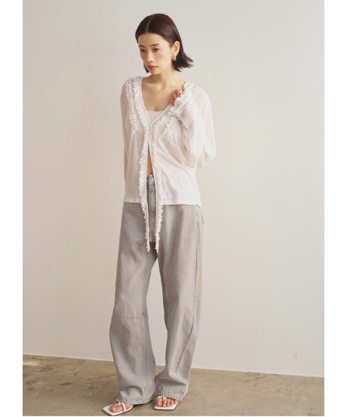 AIC.(エーアイシー)の「カーブダーツレッグカラーデニムパンツ(デニムパンツ・レディース・イエロー/グレー/ピンク・FREE)」の14枚目の写真