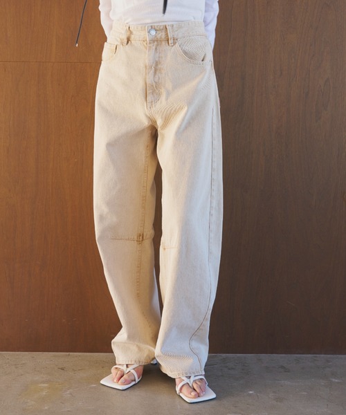 AIC.(エーアイシー)の「カーブダーツレッグカラーデニムパンツ(デニムパンツ・レディース・イエロー/グレー/ピンク・FREE)」の16枚目の写真