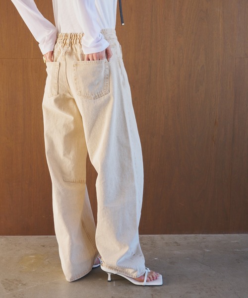 AIC.(エーアイシー)の「カーブダーツレッグカラーデニムパンツ(デニムパンツ・レディース・イエロー/グレー/ピンク・FREE)」の18枚目の写真