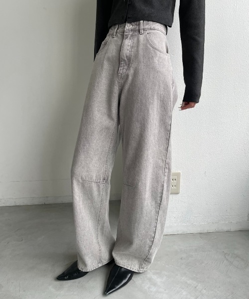 AIC.(エーアイシー)の「カーブダーツレッグカラーデニムパンツ(デニムパンツ・レディース・イエロー/グレー/ピンク・FREE)」の4枚目の写真