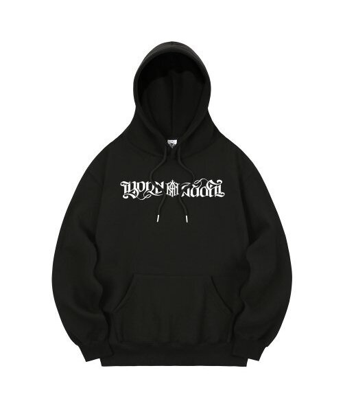 KAN6312(カン6312)の「KHB0080 カンシンバル 裏起毛フードパーカー - ブラック(パーカー・メンズ・その他・MEDIUM/LARGE/X-LARGE)」の1枚目の写真