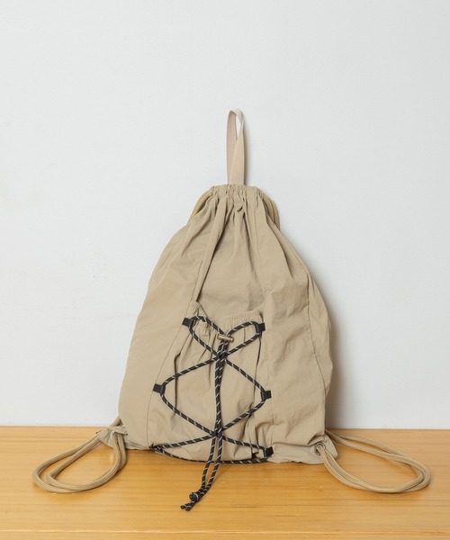 Munich(ミューニック)の「ナップザック(バックパック/リュック・レディース・ベージュ/ブラック・FREE)」の4枚目の写真