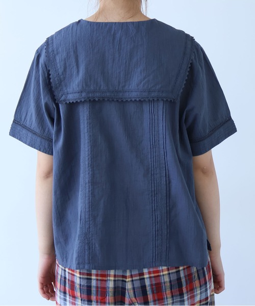 bulle de savon（ビュルデサボン）の「antique lace sailor ブラウス（シャツ/ブラウス・レディース・チャコールグレー/ホワイト・FREE）」の22枚目の写真