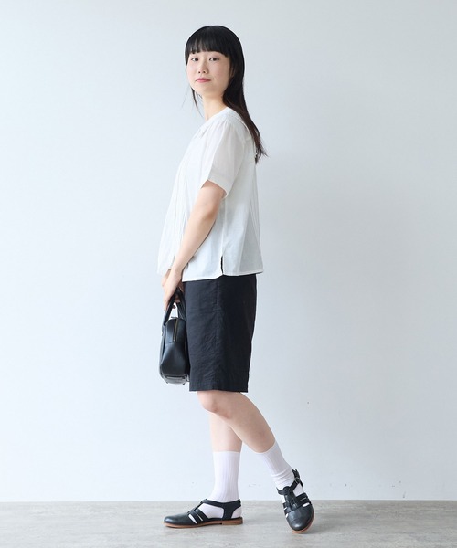 bulle de savon（ビュルデサボン）の「antique lace sailor ブラウス（シャツ/ブラウス・レディース・チャコールグレー/ホワイト・FREE）」の10枚目の写真