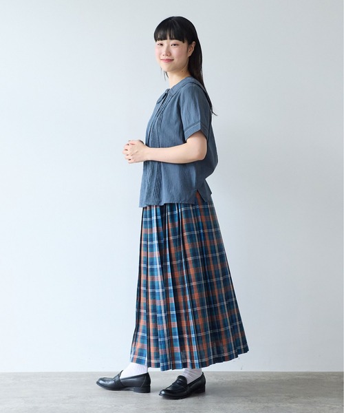 bulle de savon（ビュルデサボン）の「antique lace sailor ブラウス（シャツ/ブラウス・レディース・チャコールグレー/ホワイト・FREE）」の18枚目の写真