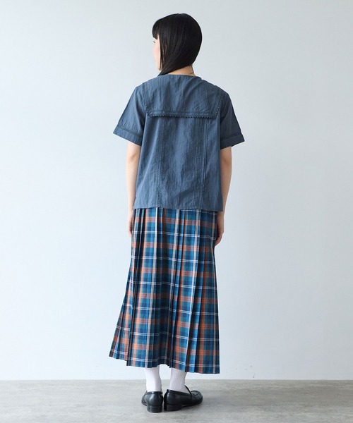 bulle de savon（ビュルデサボン）の「antique lace sailor ブラウス（シャツ/ブラウス・レディース・チャコールグレー/ホワイト・FREE）」の19枚目の写真