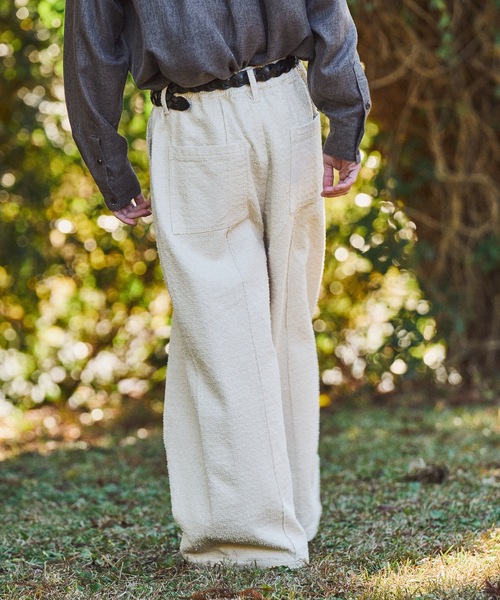 CASPER JOHN(キャスパージョン)の「Needle punch tuck eazy pants/ニードルパンチタックイージーパンツ(その他パンツ・メンズ・インディゴブルー/ブラック/アイボリー・MEDIUM/SMALL/X-SMALL/LARGE)」の9枚目の写真