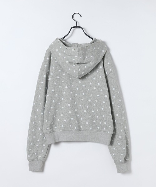 JEANASIS（ジーナシス）の「【25quee】スタッズプリントフーディ/636182（パーカー・レディース・レッド/チャコールグレー/グレー系その他/ブルー系その他・FREE）」の5枚目の写真