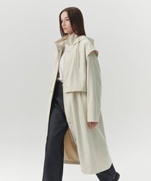 LEVAR（レバー）の「Double Layered Fishtail Parka - Cream（ミリタリージャケット）」