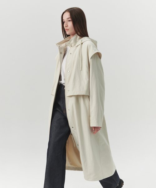 LEVAR(レバー)の「Double Layered Fishtail Parka - Cream(ミリタリージャケット・レディース・Cream・FREE)」の1枚目の写真