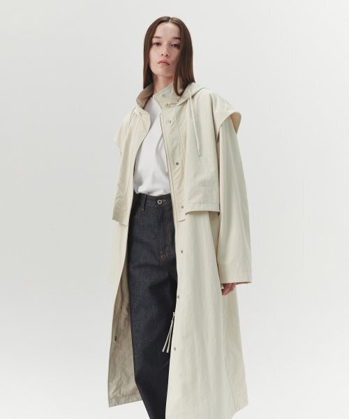 LEVAR(レバー)の「Double Layered Fishtail Parka - Cream(ミリタリージャケット・レディース・Cream・FREE)」の2枚目の写真