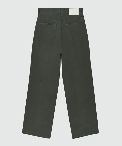 DECET(デケト)の「Dawn 2Pleats Wide Pants DCPT007Khaki(デニムパンツ・レディース・その他・34/32/30/26/28)」の6枚目の写真