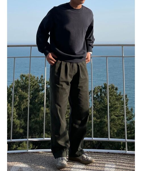 DECET(デケト)の「Dawn 2Pleats Wide Pants DCPT007Khaki(デニムパンツ・レディース・その他・34/32/30/26/28)」の8枚目の写真
