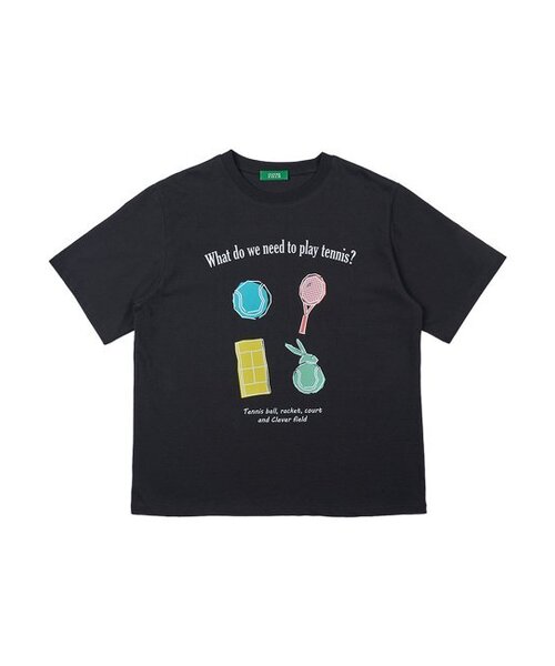 CLEVER FIELD（クレバーフィールド）の「プレイテニスグラフィックオーバーサイズTシャツ[ブラック]（Tシャツ/カットソー・メンズ・その他・MEDIUM/LARGE/X-LARGE）」の5枚目の写真