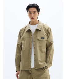 JAMIE WEST（ジェイミーウエスト）の「ディタッチャブルカラー ポイント ストレッチジャケット (ベージュ)（その他アウター）」