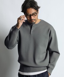 The DUFFER of ST.GEORGE（ザダファーオブセントジョージ）の「WASHABLE HENLEY NECK KNIT：自宅で洗える ウォッシャブル ヘンリーネックニット（ニット/セーター）」