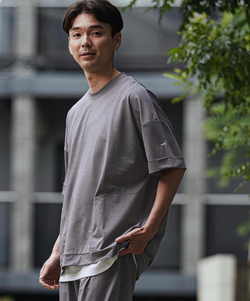 CALL&RESPONSE(コールアンドレスポンス)の「mt10126- オーバー半袖PO-KOKAGE Tシャツ(262-1324-19)(Tシャツ/カットソー・メンズ・ネイビー/グレー/ブラック・4/2)」の2枚目の写真