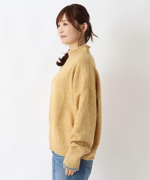 one'sterrace(ワンズテラス)の「袖口配色 ハイネックニットプルオーバー(ニット/セーター・レディース・グレー系4/イエロー系8/ベージュ系8/グレー系その他7・02)」の16枚目の写真