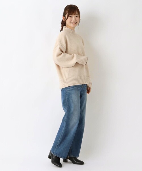 one'sterrace(ワンズテラス)の「袖口配色 ハイネックニットプルオーバー(ニット/セーター・レディース・グレー系4/イエロー系8/ベージュ系8/グレー系その他7・02)」の11枚目の写真